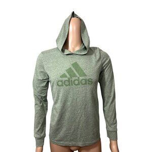 Adidas Boys Long Sleeved Hooded T-Shirt XL 18/20 Green Casual Lightweight AA8057